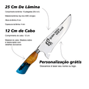 Faca Churrasco Artesanal 10"Quem Pesca Vive Mais